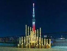 竹あかりのオブジェ